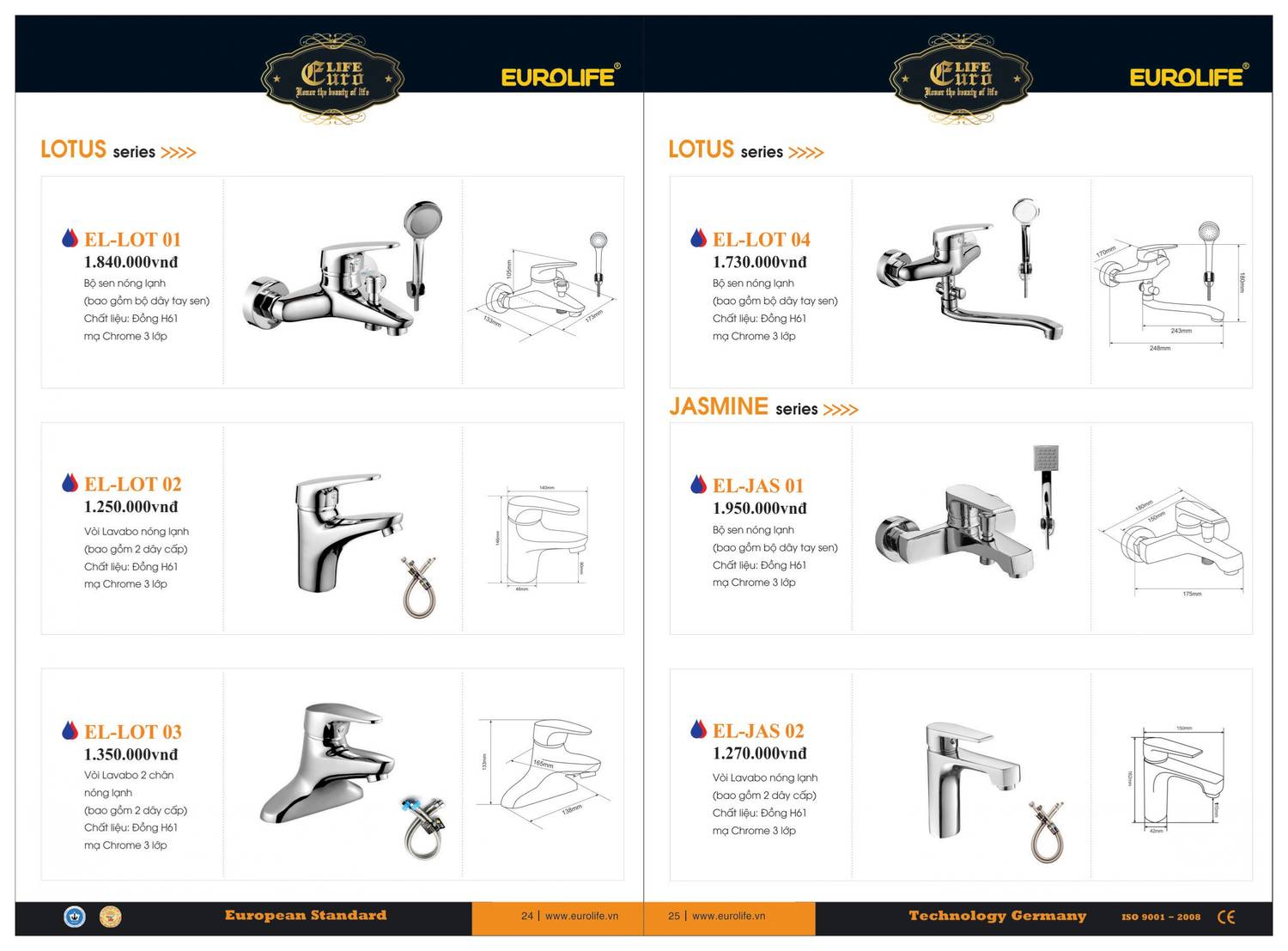 Thiết bị vệ sinh EUROLIFE Catalogue và Bảng giá mới nhất /Page 13